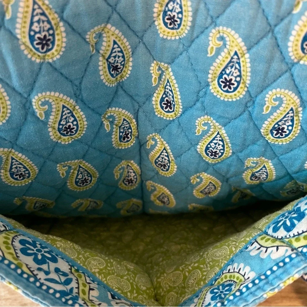 Vintage VERA BRADLEY Bermuda Blue 2005 Baby Bag Green Paisley Changing Pad Y2K